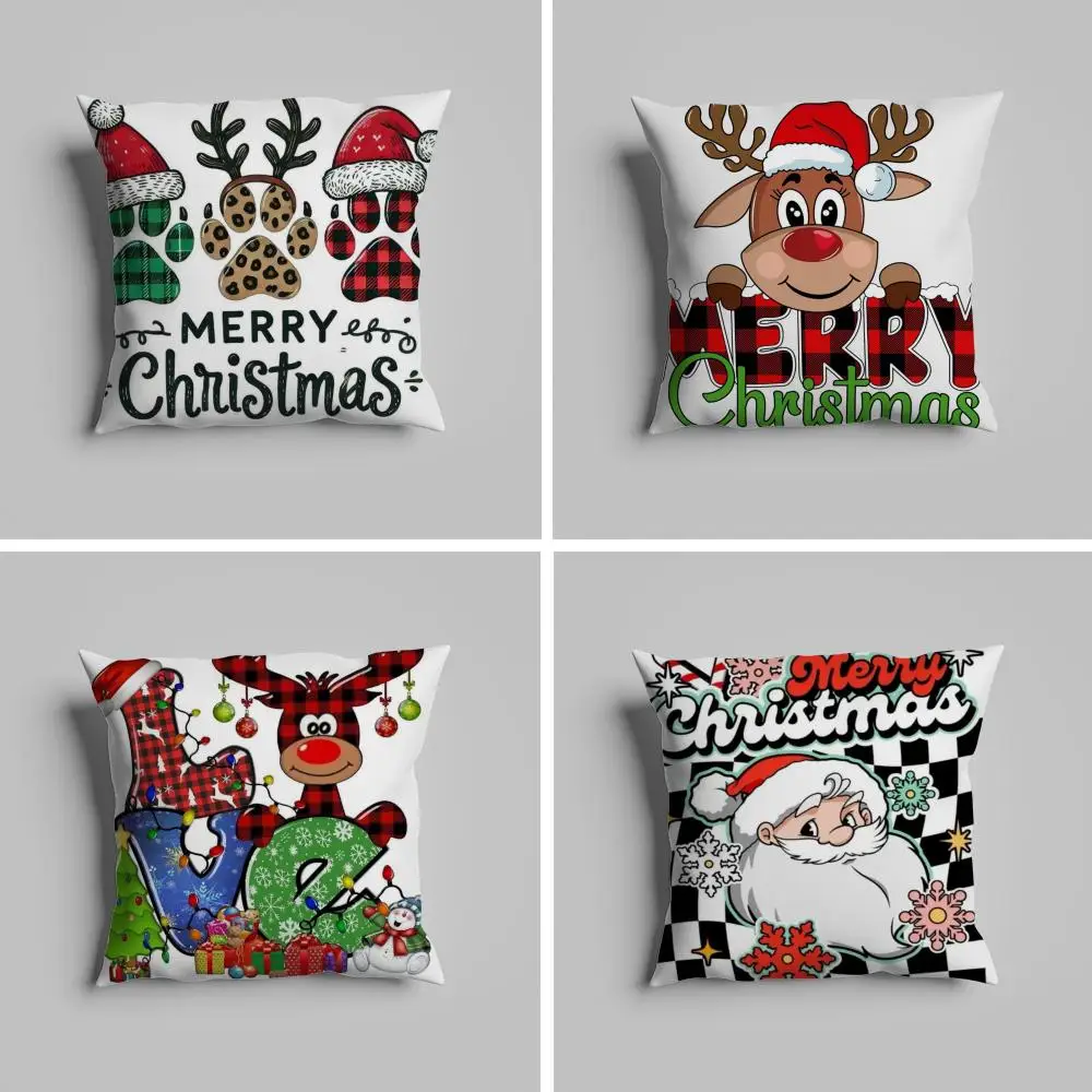

Pillow Case luxurious home office, sofa decorative Multi sized car seat cushions, pillowcases Santa Claus christmas deer