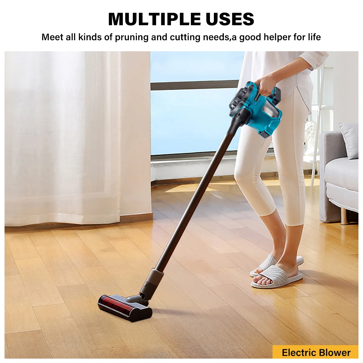 VIOLEWORKS Electric Blower Air Blower High Power Cordless Leaf Blower Cleaner Sweeper Power Tools For Makita 18V Battey