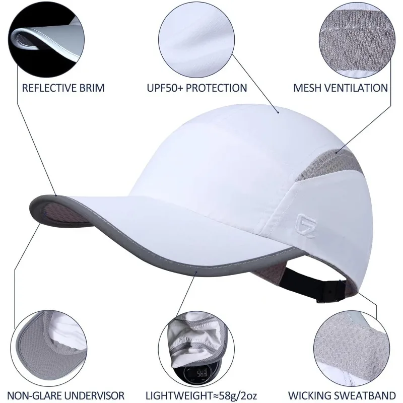 GADIEMKENSD Quick Dry Sports Cap Unisex Baseball Cap For Outdoor Quick Drying Adjustable Sports Cap For Running Snapback