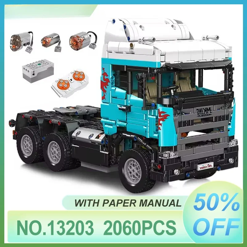 

Mould King 13203 Technical Car Toys The Remote Control Tractor Head Building Block Assembly Truck Brick Set Kids Christmas Gift