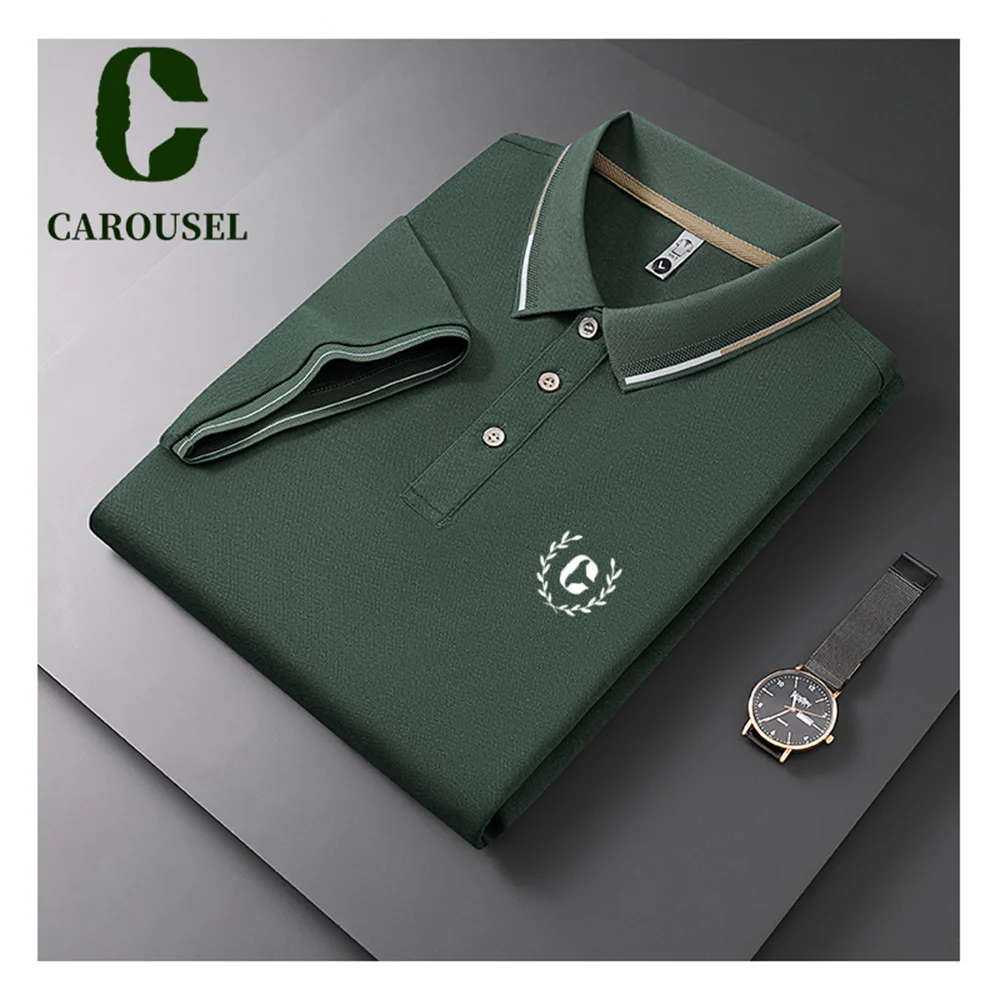 

CAROUSEL Golf Polo Shir Summer New Men's and Women's Polo Collar Casual Business T-shirt Fashion Outdoor Sports Top POLO Shirt