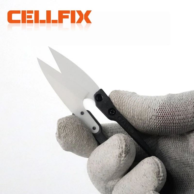 

RELIFE RL-102 Insulated Ceramic U-Scissors For Battery Repair Anti-static Insulation Safety Scissors Hand Tools