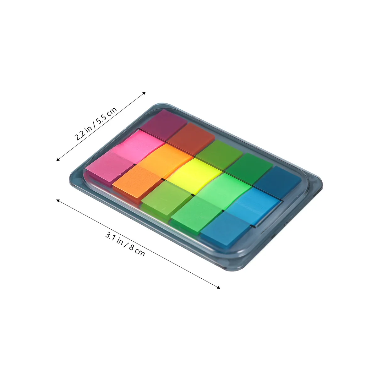 10 szt. Fluorescencyjne karteczki indeksujące, etykiety indeksujące, podkładka na etykiety, przezroczyste znaczniki stron do biura, szkoły, nauki, notatniki, zakładki