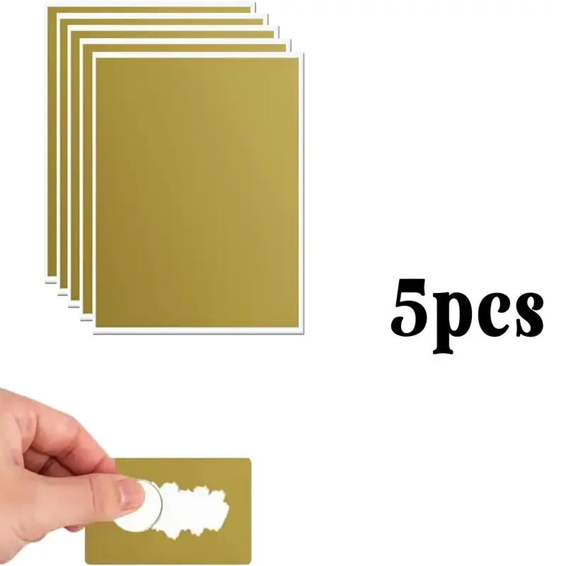 5 Stück 8,5 x 11 Zoll Vollformat-Rubbelaufkleber für Geschäftsspiele, Partys, Belohnungen, Rubbelkarten mit Folienbeschichtung – Detail 8