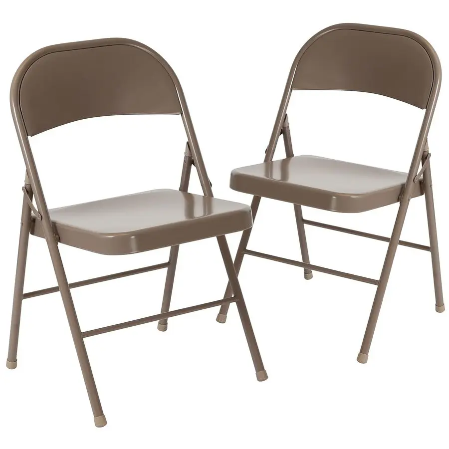 

2 Pack HERCULES Series Double Braced Beige Metal Folding Chair