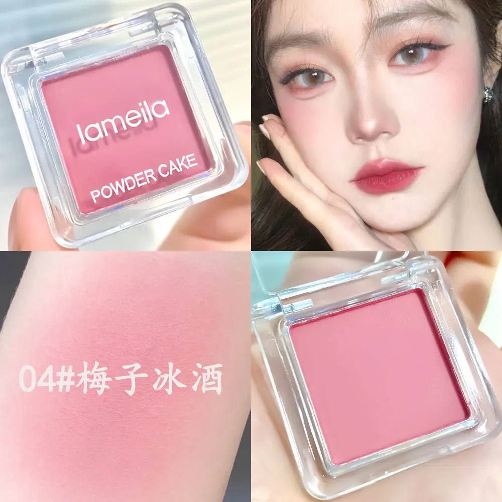 Impermeável Face Contorno Blush, Blush Matte, Natural Bochecha Tint, Ilumine o rosto, cosméticos macios, maquiagem feminina, 1Pc