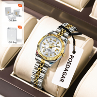 POEDAGAR Original Luxury Women's Watches Waterproof Luminous Date Ladies Watch Stainless Steel Quartz Women Watch Gift with Box