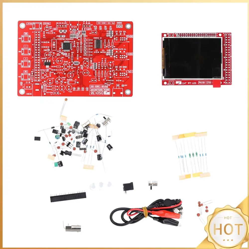 

DSO138 Digital Oscilloscope DIY Kit 2.4inch TFT Oscilloscope Kit 1Msps Electronic Learning Set