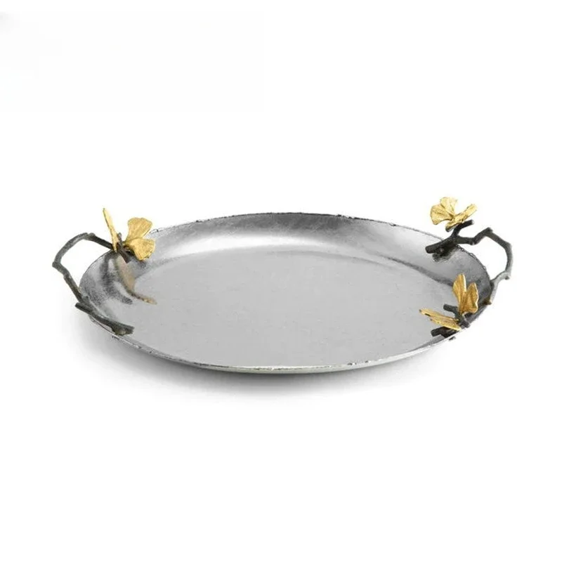 

Ginkgo home restaurant meal tray light luxury retro gift housewarming gift