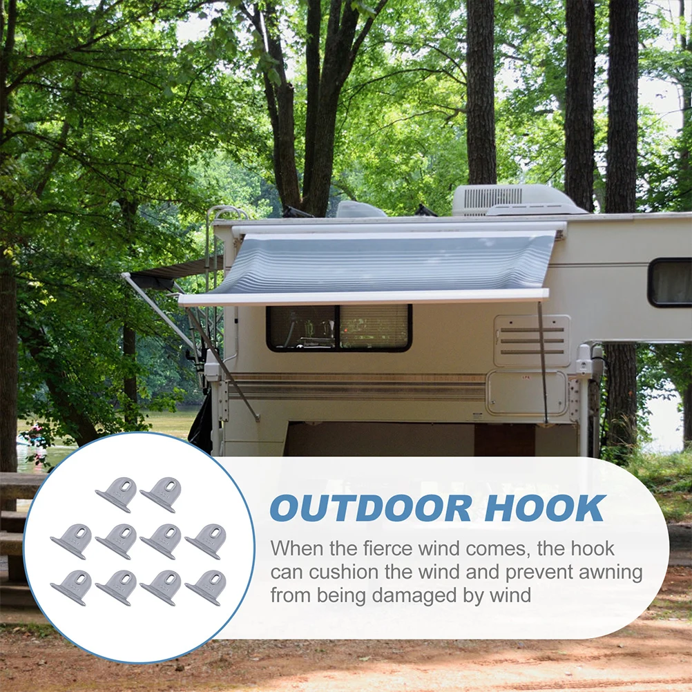 

5Pcs Awning Hooks Rv Camping Awning Clip for Motor Home Caravan Touring Car Clothes Hook Camping Supplies