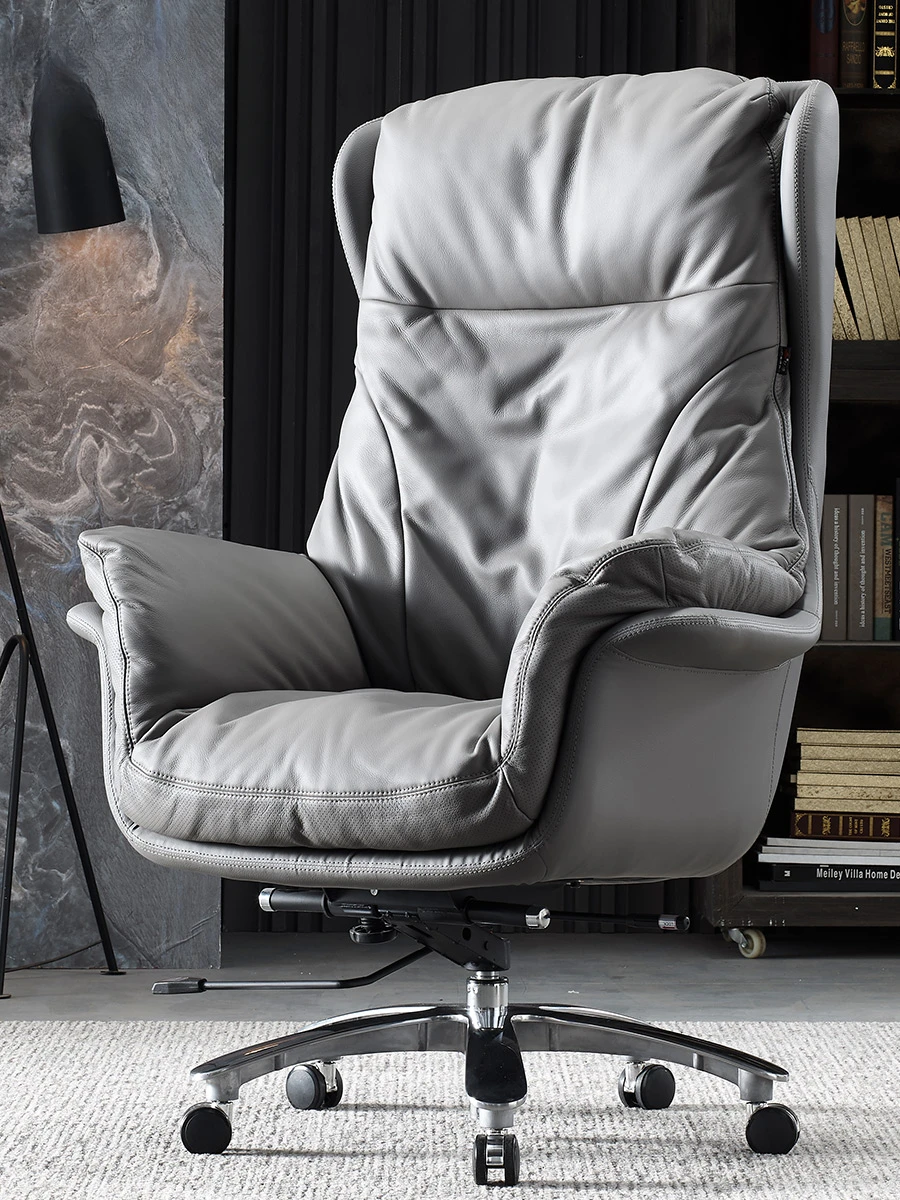 NEW 2Boss's chair made of genuine leather, office chair for senior class, comfortable and long-lasting for home use