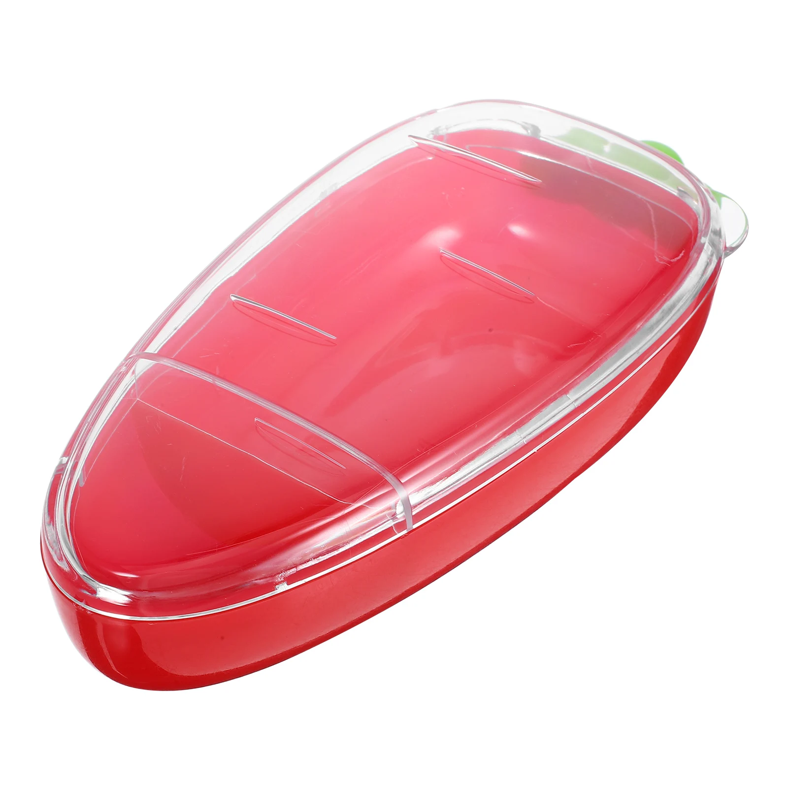 

Crisper Veggie Tray Snack Containers 2-Grid Design Ample Capacity ABS Material Transparent Carrot Box For Gatherings Picnics