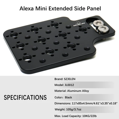 Imagen 2 del producto Placa de expansión lateral Universal para cámara ARRI ALEXA/MINI LF/RED, Sony, Canon, con tornillo de 3/8 "", Compatible con todas las cámaras