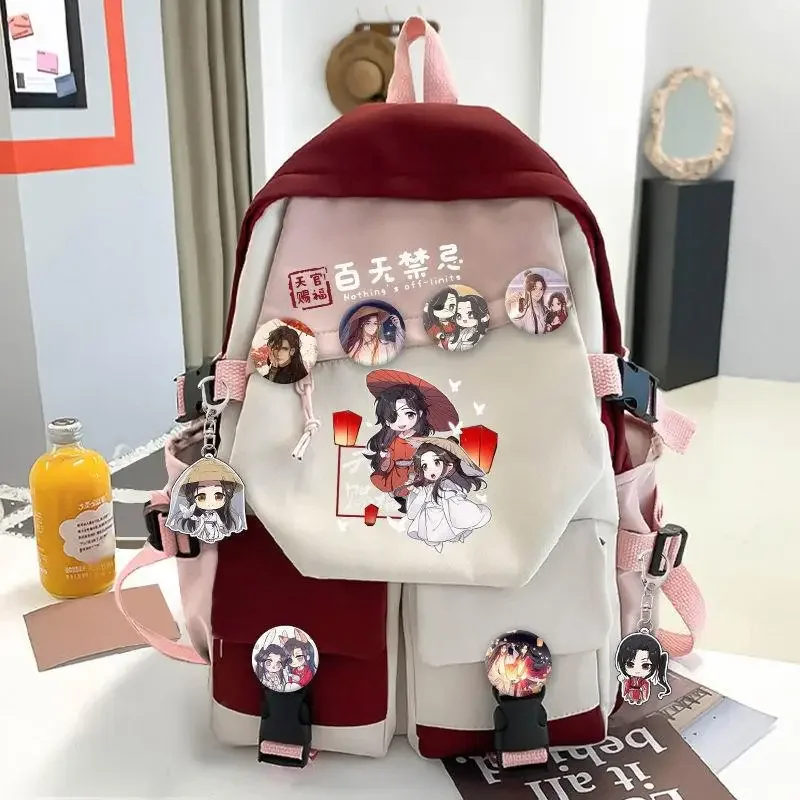 Tian Guan Ci Fu Student School Bag Backpack Cosplay Heaven Official’s Blessing Xie Lian Hua Cheng Bookbag Laptop Travel Rucksack