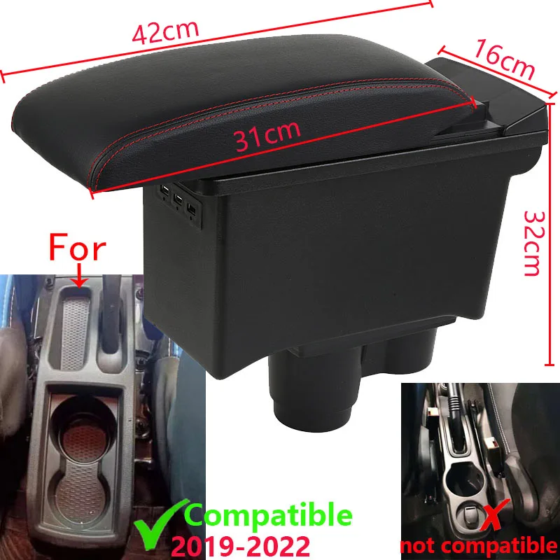 For Renault Duster Armrest For Dacia Duster Car Armrest Box 2019-2022 Storage Box Decoration Accessories easy installation