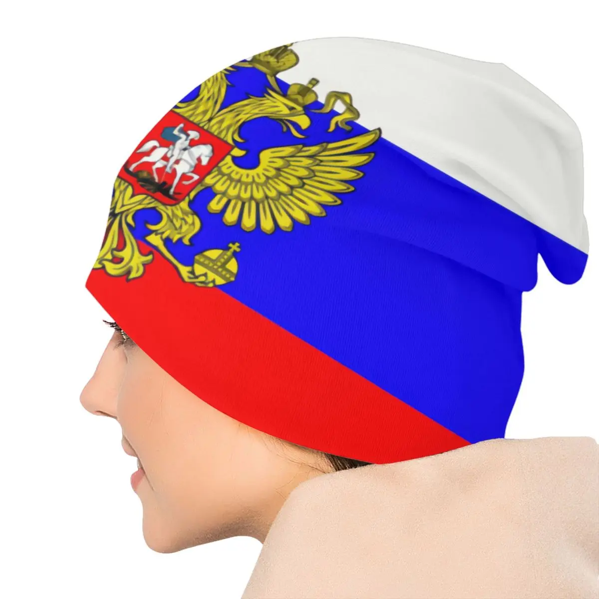 Russian Flag Beanie Cap Unisex Winter Warm Bonnet Homme Knitted Hats Fashion Outdoor Skullies Beanies Hats For Men Women