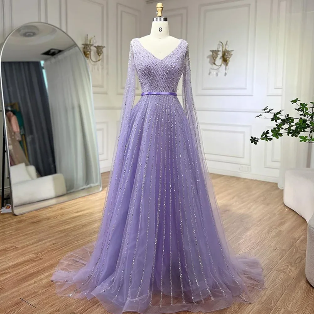 Robe de soirée à col en V pour femme, paillettes brillantes, robe de soirée formelle, longueur au sol, élégante et luxueuse, colorée, exquise