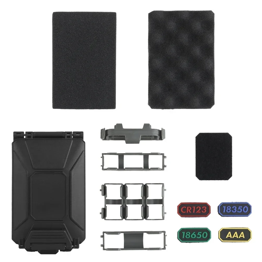 Battery Storage Box Tactical Case for CR2032 AAA 18650 18350 CR123A MOLLE Airsoft Vest Militar Modular Mag Pouch