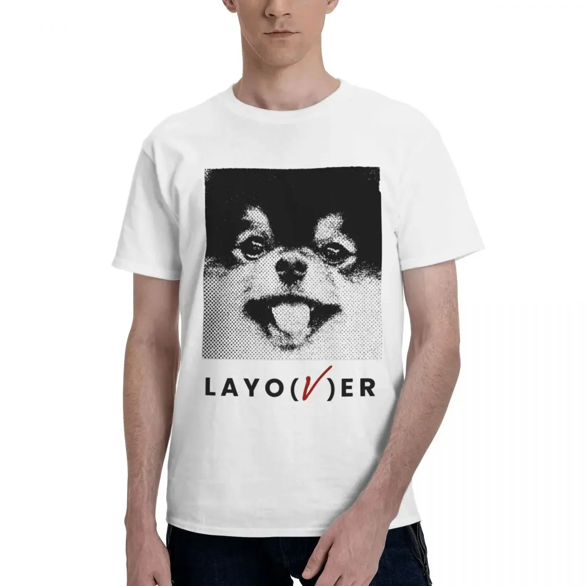 Layover Love Me Again Cute Dog T Shirt Short Sleeve Pops Mens Women T Shirt Graphic Y2K Clothing