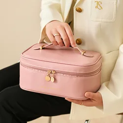 Tote Travel Cosmetic Bag Women Makeup Organizer Female Make Up Toiletry Bags PU Leather Large Capacity Makeup Storage Bag