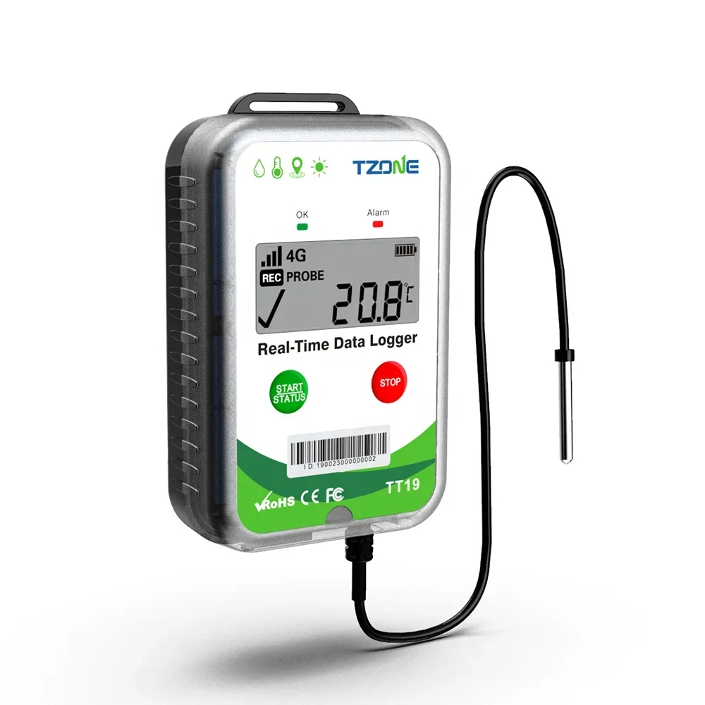 Tzone tt19ex temperatur überwachungs system multifunktion aler digitaler lcd feuchtigkeit temperatur datenlogger