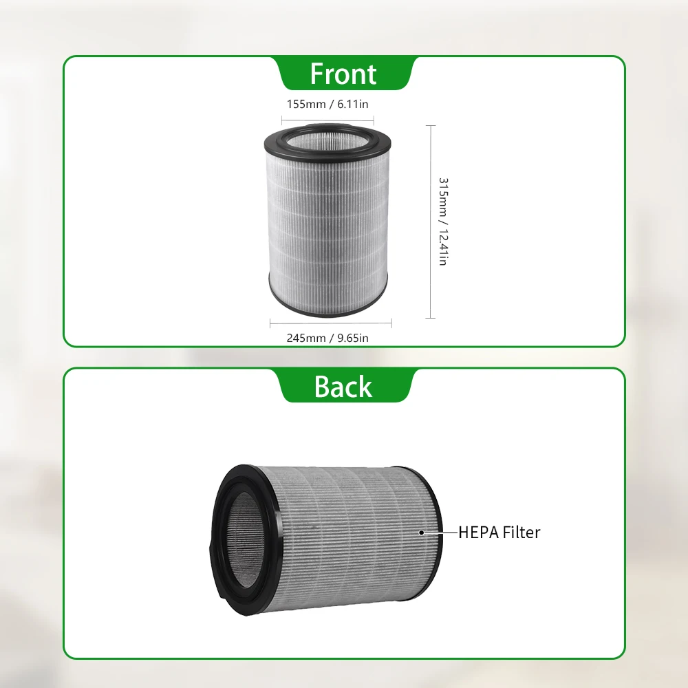 Air Purifier Filters Compatible with Philips FY3430, FY3140, AC3033, AC3036, AC3055, AC3058, AC3059 Filters Replacement Parts