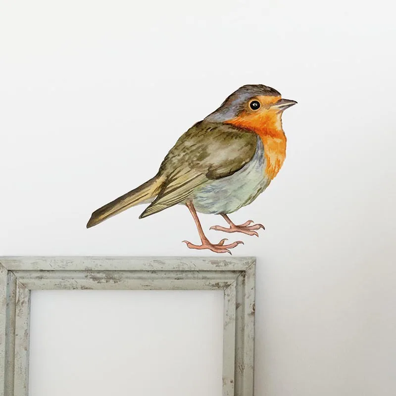 Hand Painted Bird Wall Sticker Glass Window Living Room Bedroom Decorations Wallpaper Creative Mural Self-adhesive Stickers M248