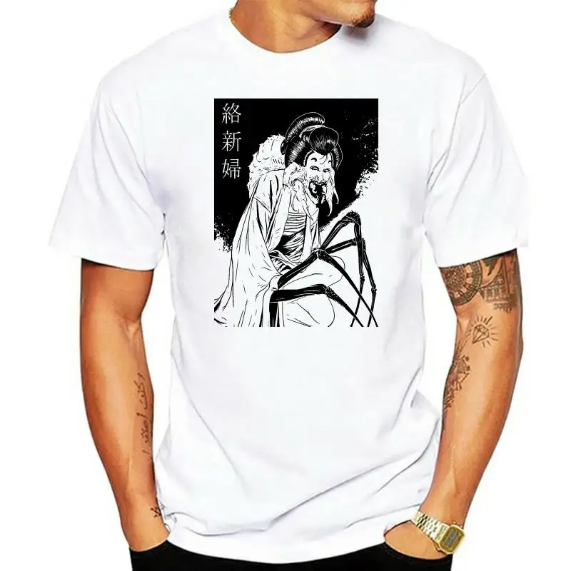 Футболка Jorogumo с японским Аниме Манга ужас Гуро Готический паук женщина Junji Ito Maruo Футболка мужская футболка