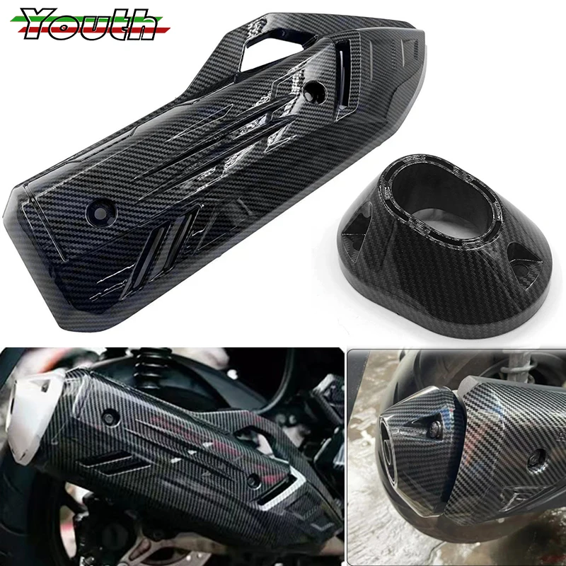 For Honda pcx160 pcx125 PCX 160 125 2021-2023 24 Motorcycle Exhaust Pipe Protection Guard Cover Decorator Port Protective Cover