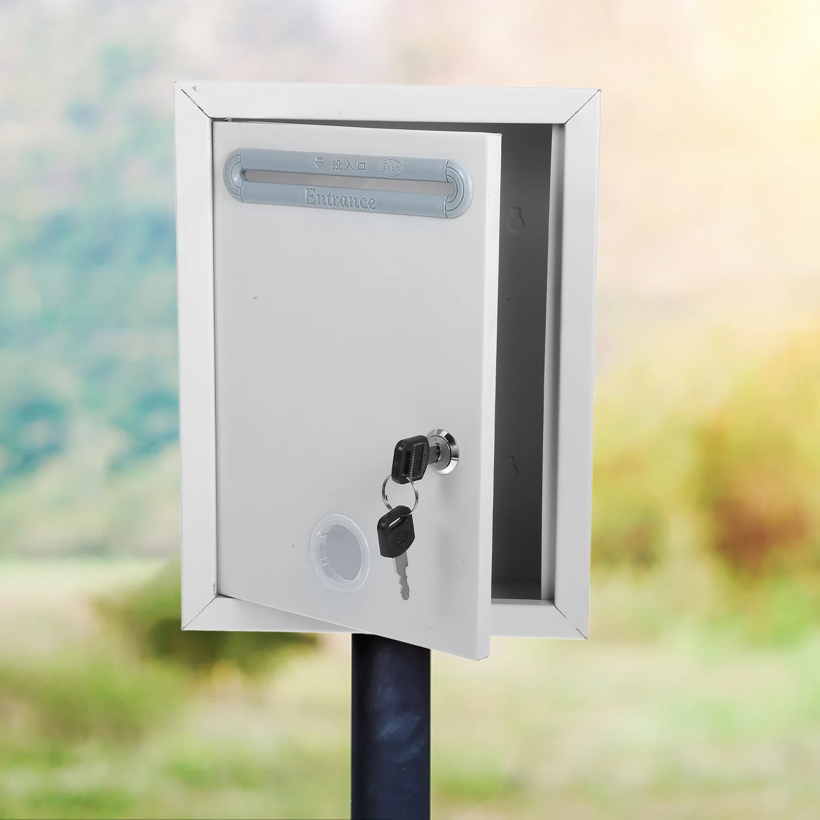 Запираемый металлический почтовый ящик, настенный контейнер для хранения букв, баллады, пожертвований, общественного назначения, защитный ящик для сообщений