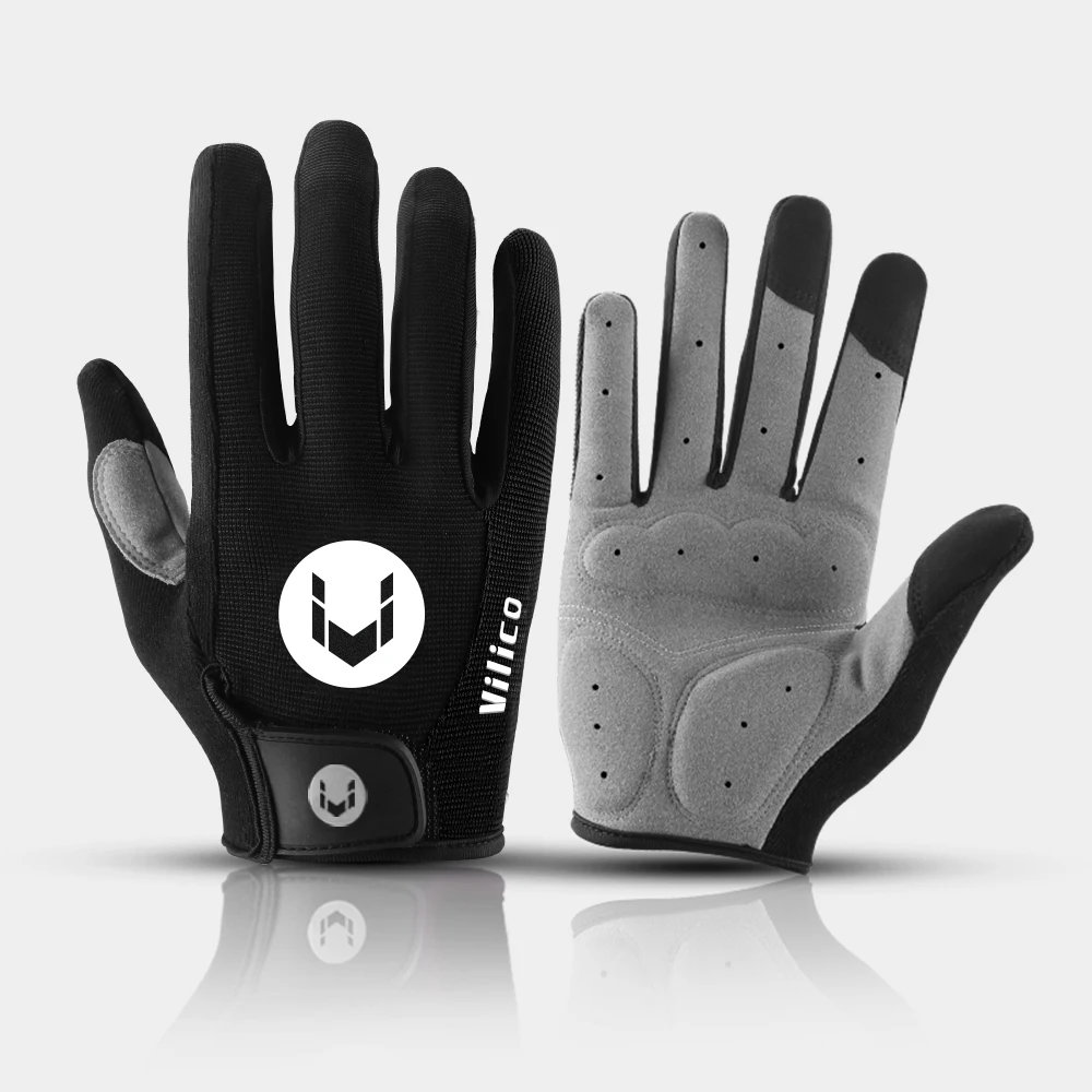 Cycling Anti-slip Full Finger Gloves Bike Gloves Pad Men Breathable Anti-shock Sports Gloves MTB Bike Bicycle Glove Man