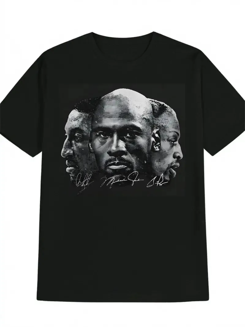 

[Summer Tee] Black Summer Crew Neck T-Shirt | Men's Casual Short Sleeve with Por