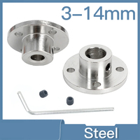3mm 3.17mm 4mm 5mm 6mm 6.35mm 7mm 8mm 10mm 11mm 12mm Rigid Flange Coupling Motor Guide Shaft Coupler Motor Support Connector