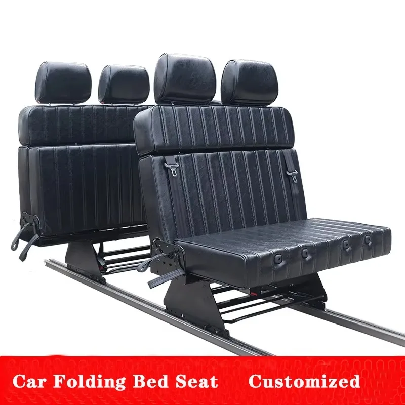 Custom Leather Multifunctional Bed Chair for RV & Commercial Vehicles Adjustable Comfort Folding Seat in Camper Van Interior