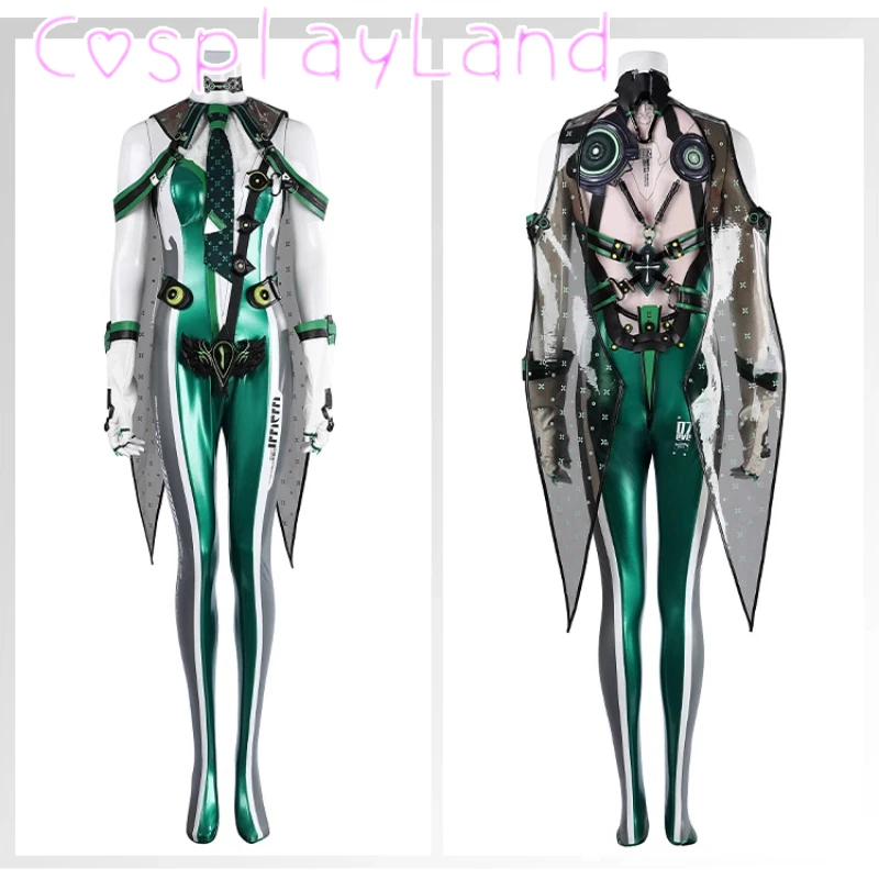 

Blade Eve Cosplay Costume Sexy Women Green Jumpsuit Halloween Female Christmas New Year Stellar Outfit Custom Size Eve Costume