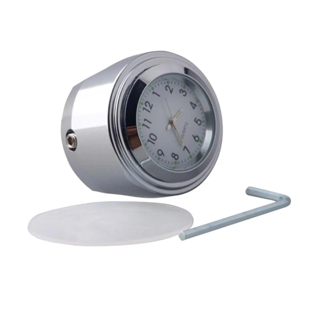 

Universal Motorcycle 7/8" Handlebar Dial Clock Waterproof for ATV Dirt Bike Motocross (Chrome Shell)