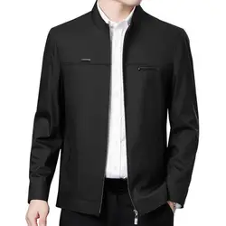 Newest Solid Business Men's Jacket Male Slim Fit Outerwear Men Zip Up Jacket Men Spring Thin Jacket Men's Clothing