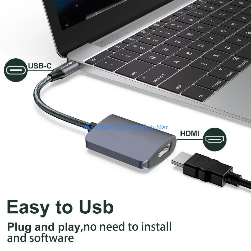 U2JE Advanced USB C к HDMI-адаптеру типа C до HDMI-4K Адаптер для отеля Home Office
