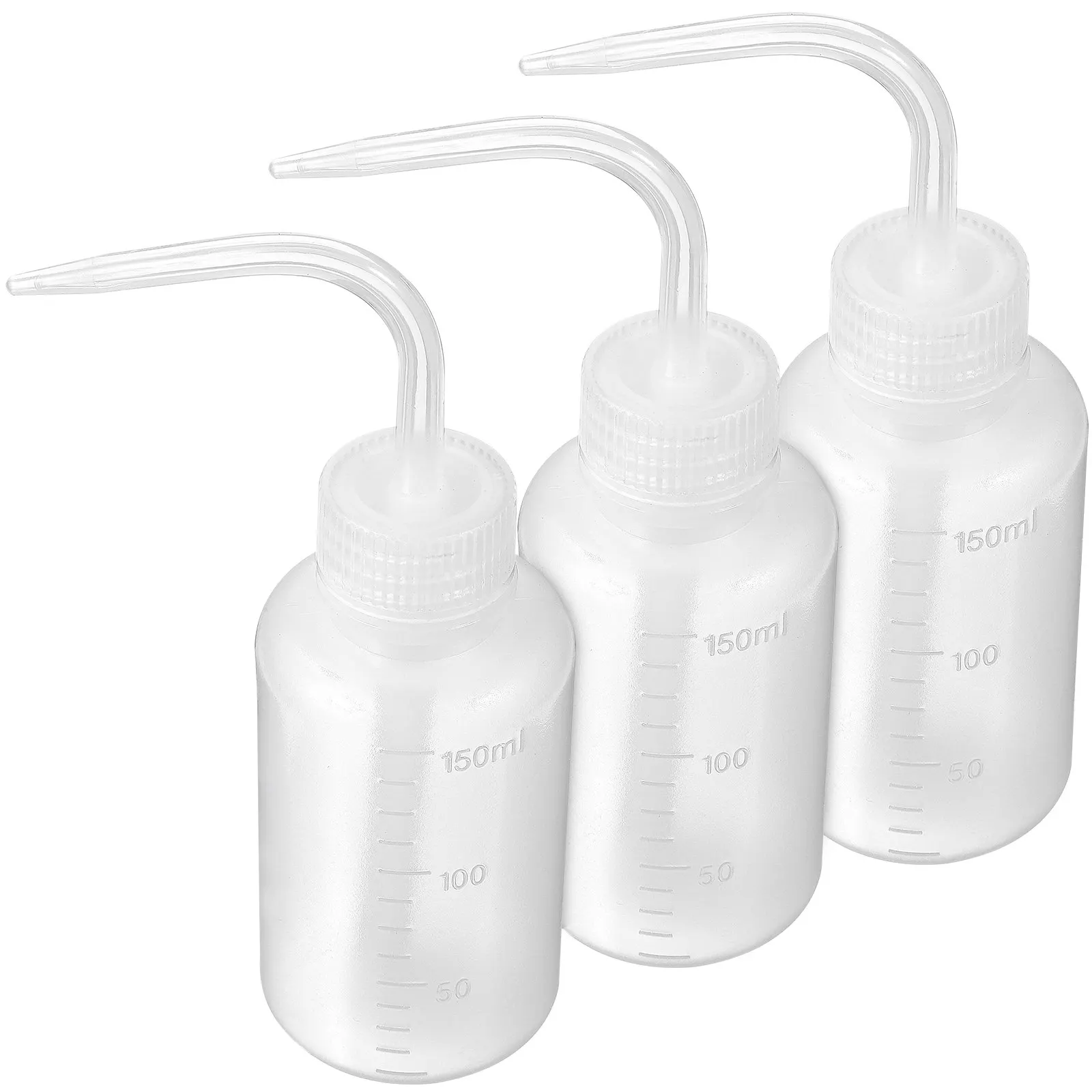 3Pcs Plastic Wash Bottles Squeeze Bottles with Graduated Markings for Precise Liquid Dispensing Watering Indoor Plants