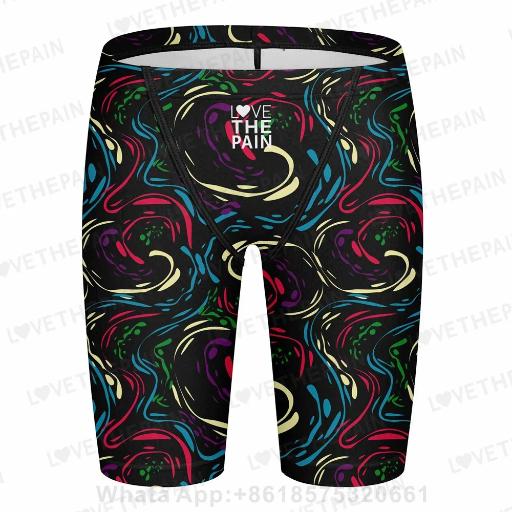 Mens Print Quick Dry Drawstring Waist Beach Shorts Swim Trunks Swim Jammer Athletic Training Swimsuit 2026 Quick Dry