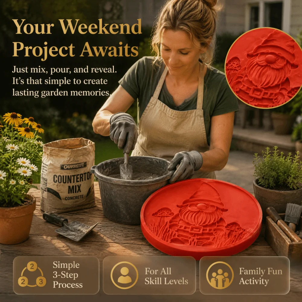 Craft Project Reusable Stepping Stone Mold DIY Concrete Silicone Garden Path Mould Handmade Creative Concrete Mold Patio