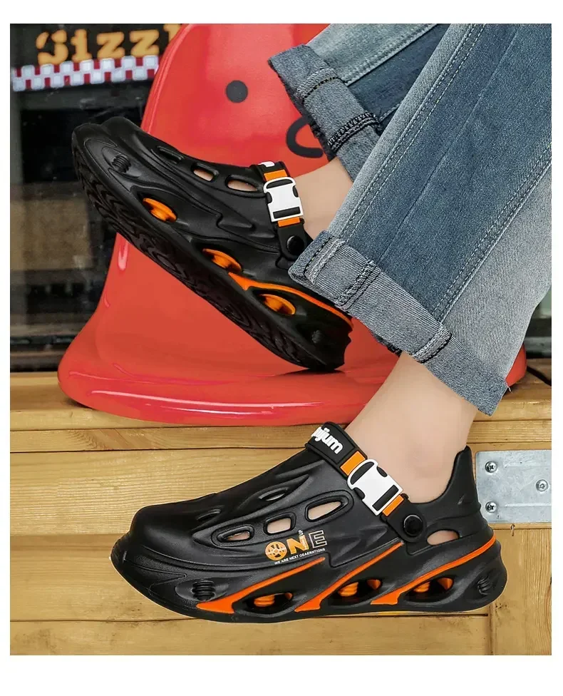 Herren Casual Gartenschuhe Herren Outdoor-Clogs Strand-Sandalen Sport Atmungsaktive Pantoffeln Slides Wandersandalen für Männer – Detail 13