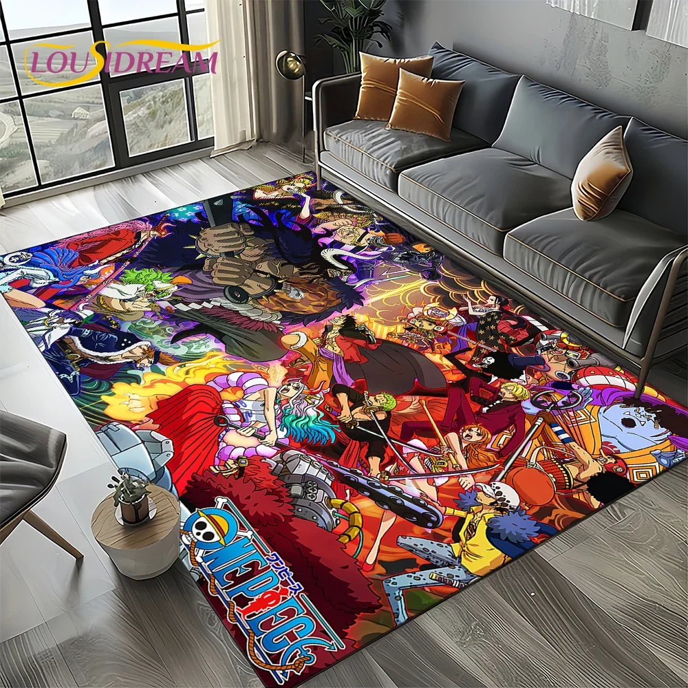 3D One PIECE-E Japan Anime Cartoon Carpet Rug for Living Room Bedroom Home Sofa Decoration,Kids Play Area Rug Non-slip Floor Mat