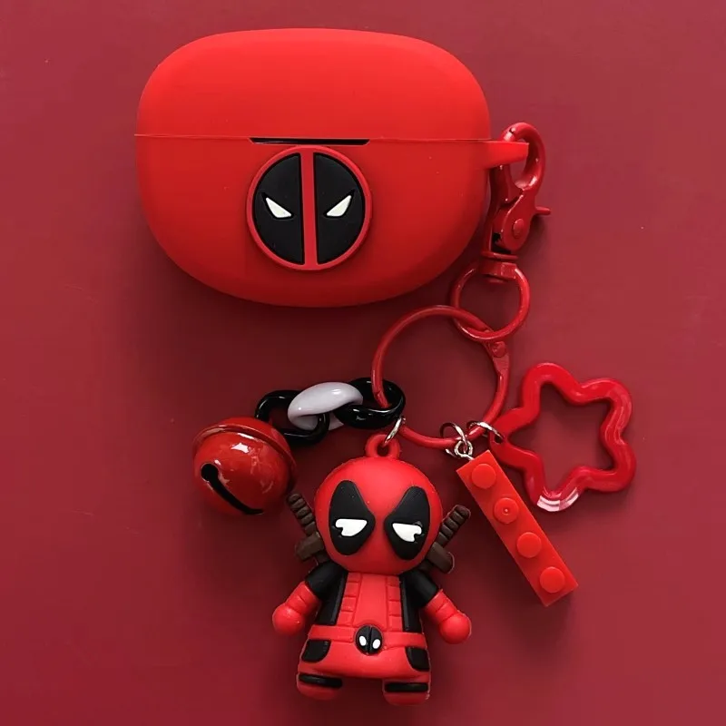 Marvel Deadpool Earphone Case Cover For Bose Ultra Open Earbuds Silicone Wireless Earbuds Protective Shell With Keychain