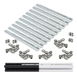 10Pcs 10 Series Aluminum Extrusion Profile Corner Bracket Straight Connector for 1010 10/10 1 Inch Extruded Aluminum with Screws