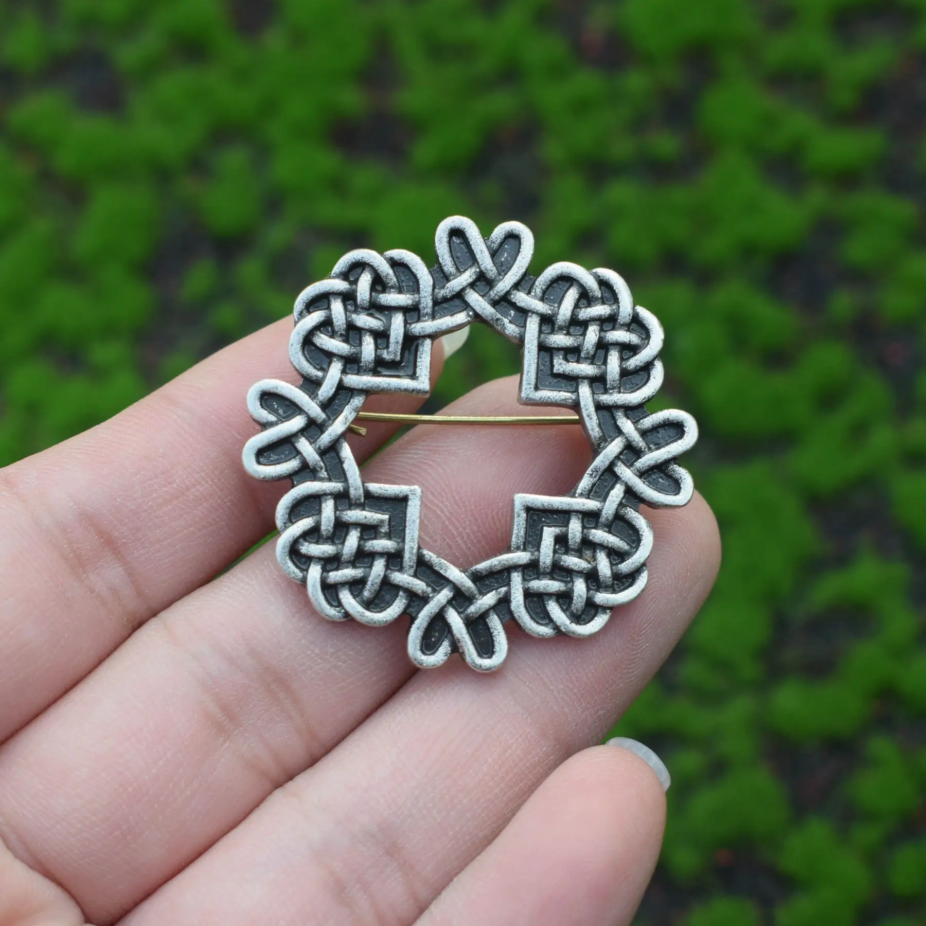 Vintage brooch Viking Celtic knot for Women Men Gift