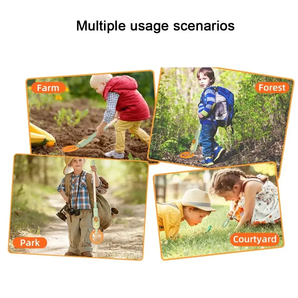 With Search Coil Metal Detector for Kids Audio Alarm High Sensitivity Underground Metal Finder Durable Waterproof
