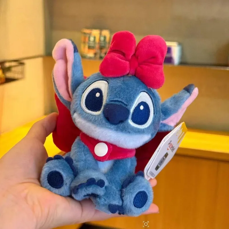 

New Kawaii Stitch Cute Plush Toy Red Bow Keychain Cartoon Plush Bag Pendant Accessories Girl Anime Gift Girl Toy