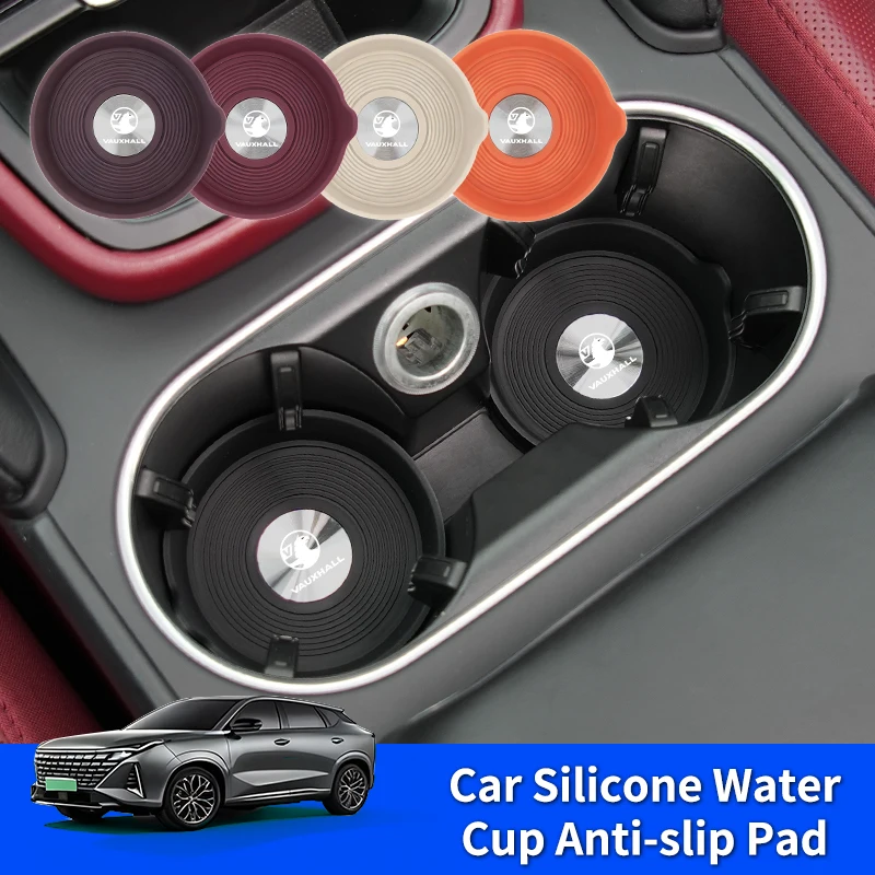 Waterproof Car Coaster Silicone Anti-slip Mat Interior Accessories For Vauxhall VXR Astra GTC Tigra Zafira Vectra Signum Meriva
