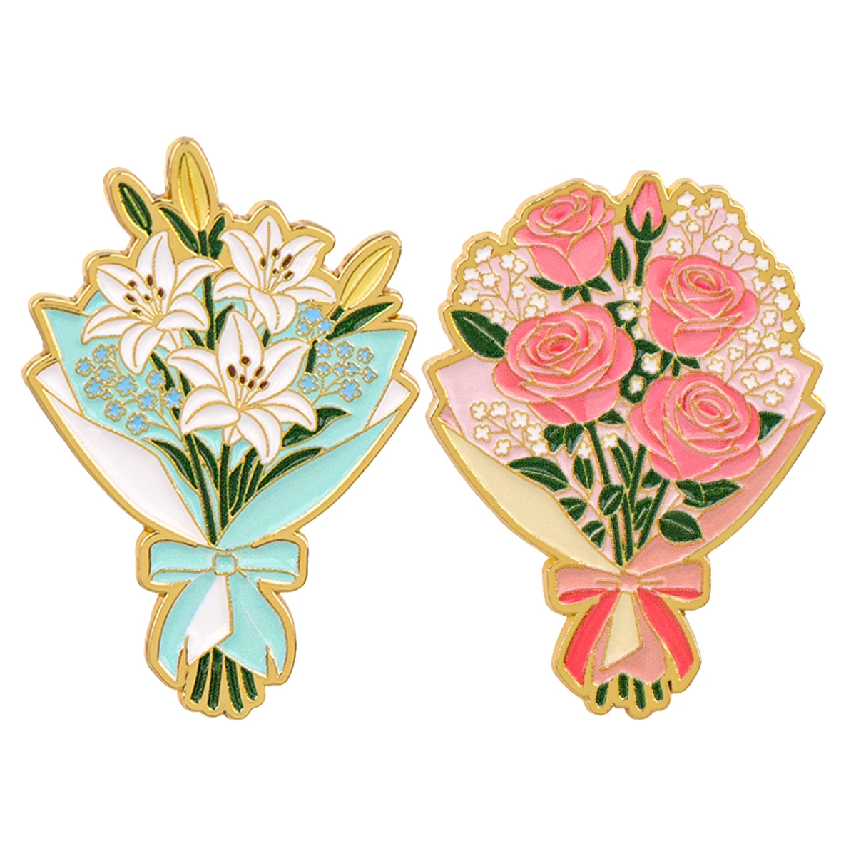 Schöne Rosa Rosen-Emaille-Anstecknadel, Blumen-Reversnadel, Taschen-Pins, Cartoon-Nelken-Abzeichen für Rucksack, Brosche für Kleidung, Schmuck, Geschenke für Freunde